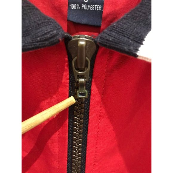 Vintage Cutter & Buck Men's Red Sz S 1/4 Zip Windbreaker White Anchor Logo - Picture 4 of 12